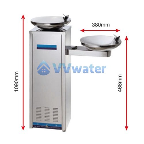 BD-3011 Taiwan Dual Bowls Stainless Steel Water Dispenser