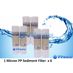 6 Pcs Vertex 1 Micron Sediment Water Filter Cartridge