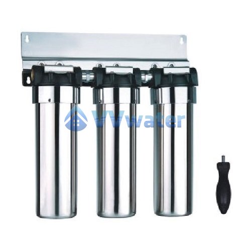 AS20-3 Stainless Steel Triple Water Filter